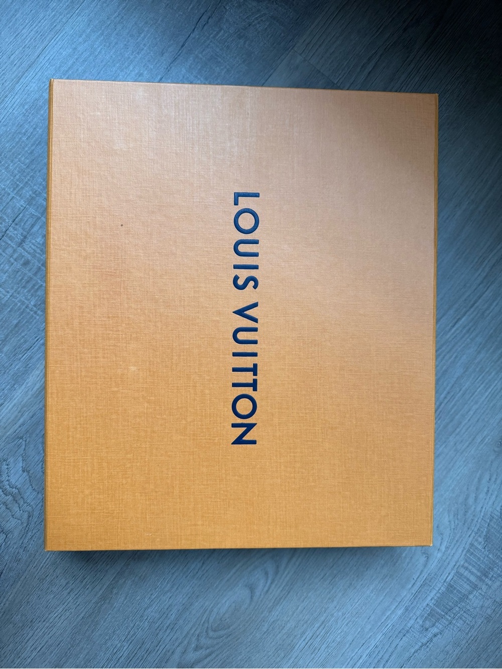 Louis Vuitton Orange Box with Navy Logo